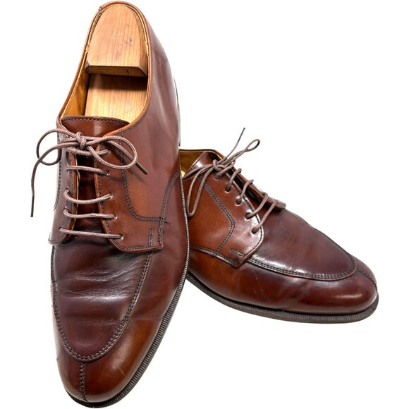 Retro Cole Haan Brown Leather Split Toe Made in the USA Derby - Picture 9 of 10